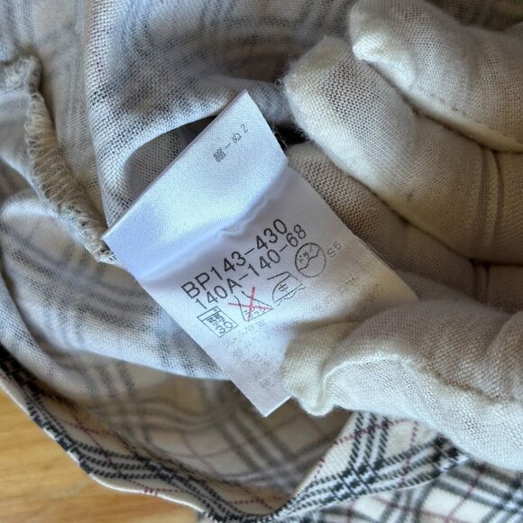 Burberry Girls' Plaid Puff Sleeve Blouse Size 140A - Picture 6 of 9